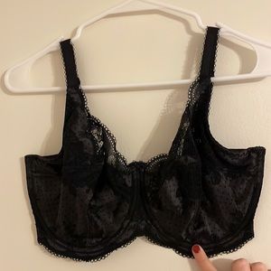 Panache black lace unlined bra
